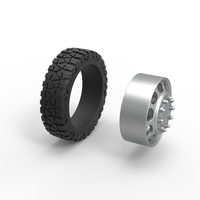 Front semi wheel for pickup Version 4 Scale 1:25 - Thumbnail 9