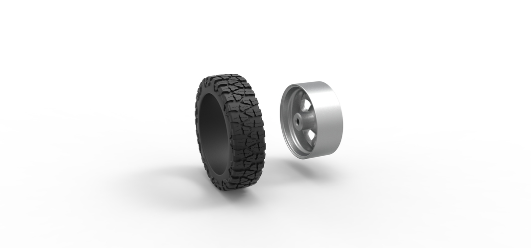 Front semi wheel for pickup Version 4 Scale 1:25 3D Print 524145