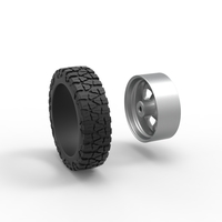 Front semi wheel for pickup Version 4 Scale 1:25 - Thumbnail 10