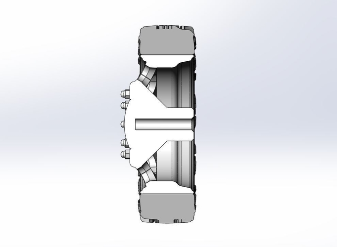 Front semi wheel for pickup Version 4 Scale 1:25 3D Print 524146