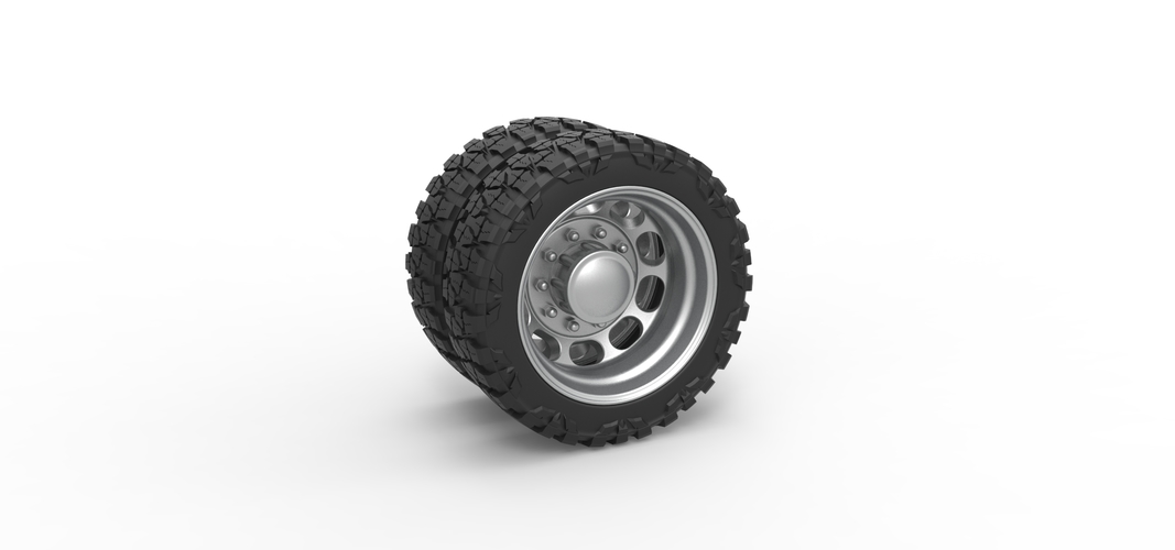  Rear semi wheel for pickup Version 4 Scale 1:25 3D Print 524147