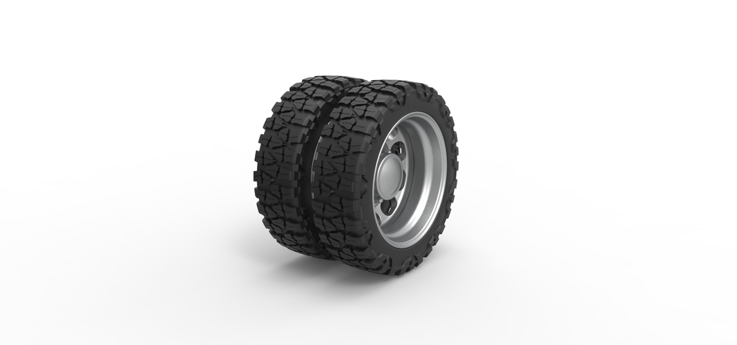  Rear semi wheel for pickup Version 4 Scale 1:25 3D Print 524148