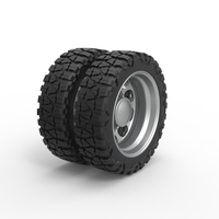  Rear semi wheel for pickup Version 4 Scale 1:25 - Thumbnail 2