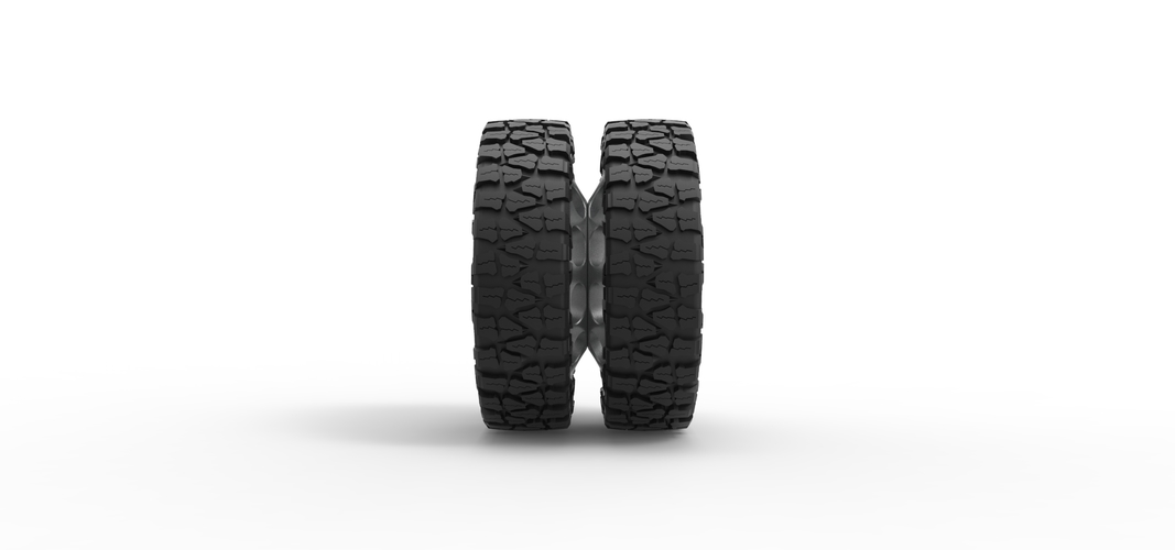  Rear semi wheel for pickup Version 4 Scale 1:25 3D Print 524150