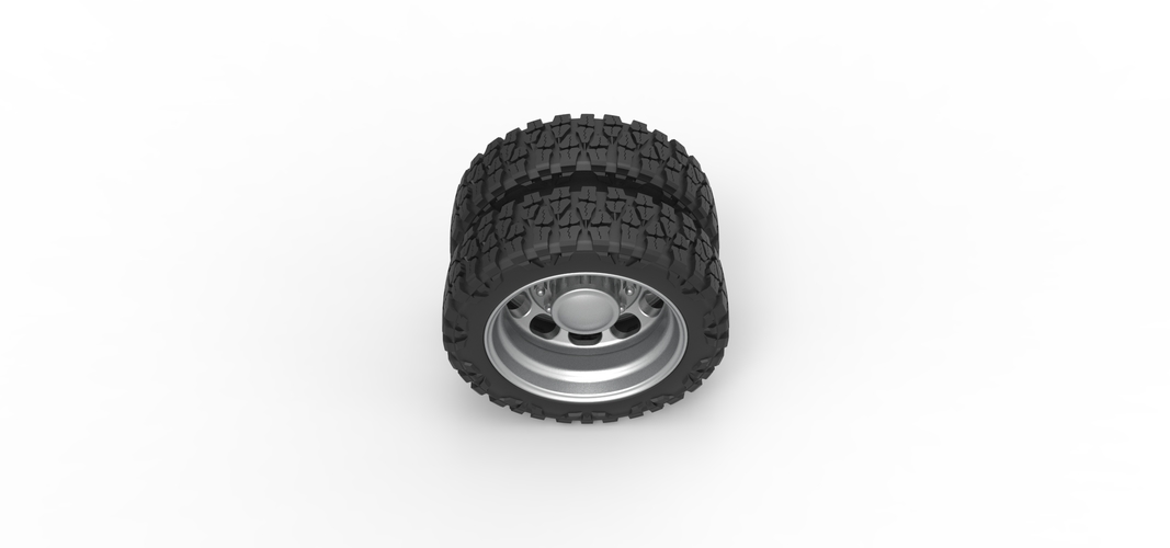  Rear semi wheel for pickup Version 4 Scale 1:25 3D Print 524152