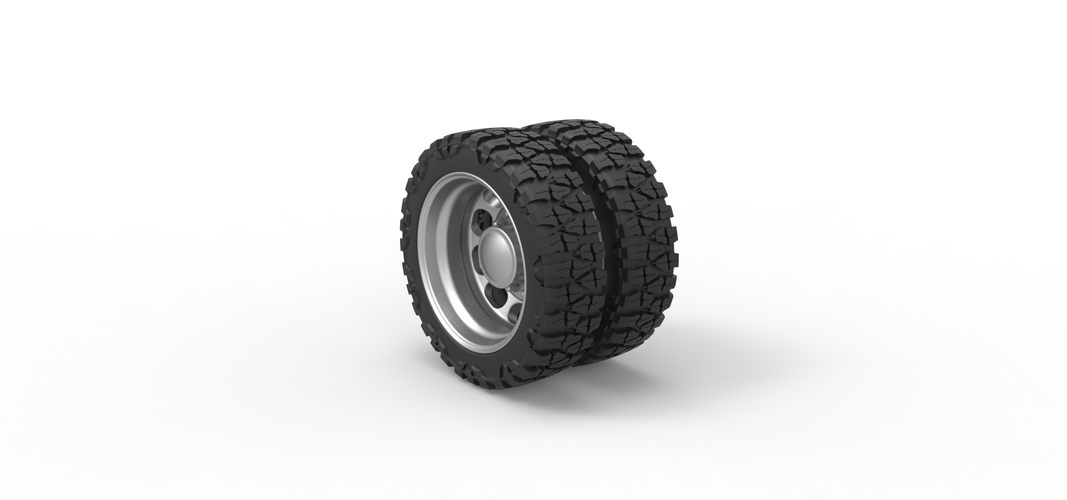  Rear semi wheel for pickup Version 4 Scale 1:25 3D Print 524153
