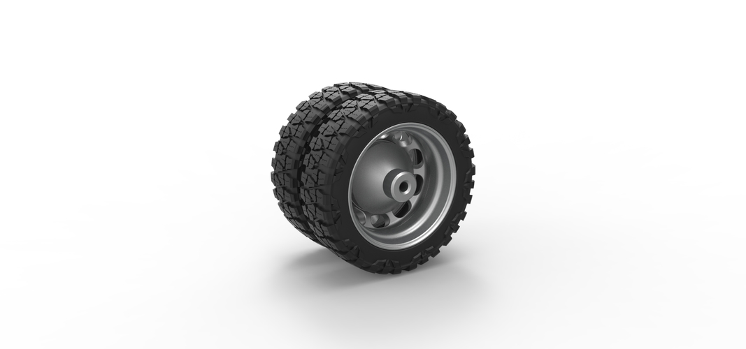  Rear semi wheel for pickup Version 4 Scale 1:25 3D Print 524154