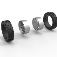  Rear semi wheel for pickup Version 4 Scale 1:25 - Thumbnail 10