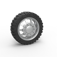 Small Front semi wheel for pickup Version 5 Scale 1:25 3D Printing 524179