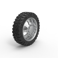 Front semi wheel for pickup Version 5 Scale 1:25 - Thumbnail 2