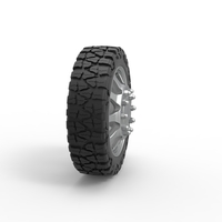 Front semi wheel for pickup Version 5 Scale 1:25 - Thumbnail 3