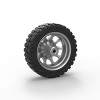 Front semi wheel for pickup Version 5 Scale 1:25 - Thumbnail 8