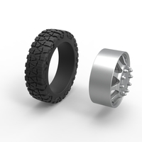 Front semi wheel for pickup Version 5 Scale 1:25 - Thumbnail 9