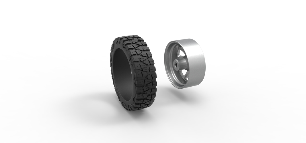 Front semi wheel for pickup Version 5 Scale 1:25 3D Print 524188