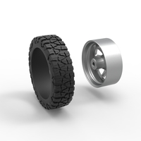 Front semi wheel for pickup Version 5 Scale 1:25 - Thumbnail 10