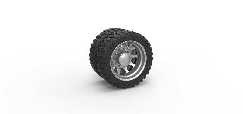 Rear semi wheel for pickup Version 5 Scale 1:25