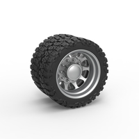 Rear semi wheel for pickup Version 5 Scale 1:25 - Thumbnail 1