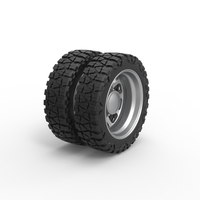 Rear semi wheel for pickup Version 5 Scale 1:25 - Thumbnail 2