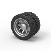 Rear semi wheel for pickup Version 5 Scale 1:25 - Thumbnail 7
