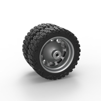 Rear semi wheel for pickup Version 5 Scale 1:25 - Thumbnail 8