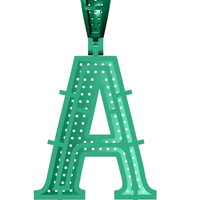 A ALPHABET PENDANT WITH ROUND DIAMOND - Thumbnail 5