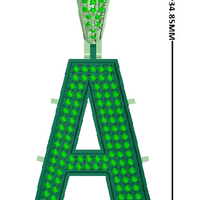 A ALPHABET PENDANT WITH ROUND DIAMOND - Thumbnail 6