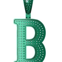B ALPHABET PENDANT WITH ROUND DIAMOND - Thumbnail 3