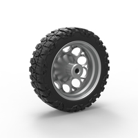 Front semi wheel for pickup Version 6 Scale 1:25 - Thumbnail 8