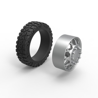 Front semi wheel for pickup Version 6 Scale 1:25 - Thumbnail 9