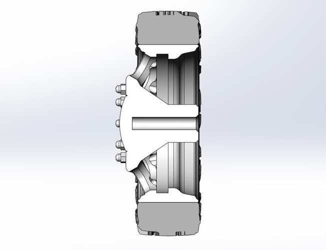 Front semi wheel for pickup Version 6 Scale 1:25 3D Print 524254