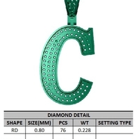 C ALPHABET PENDANT WITH ROUND DIAMOND  - Thumbnail 6