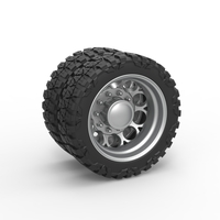 Small Rear semi wheel for pickup Version 6 Scale 1:25 3D Printing 524266