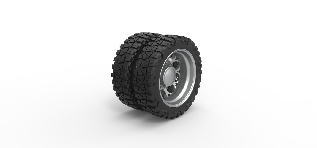 Rear semi wheel for pickup Version 6 Scale 1:25 3D Print 524267