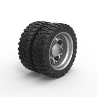 Rear semi wheel for pickup Version 6 Scale 1:25 - Thumbnail 2