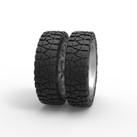 Rear semi wheel for pickup Version 6 Scale 1:25 - Thumbnail 3