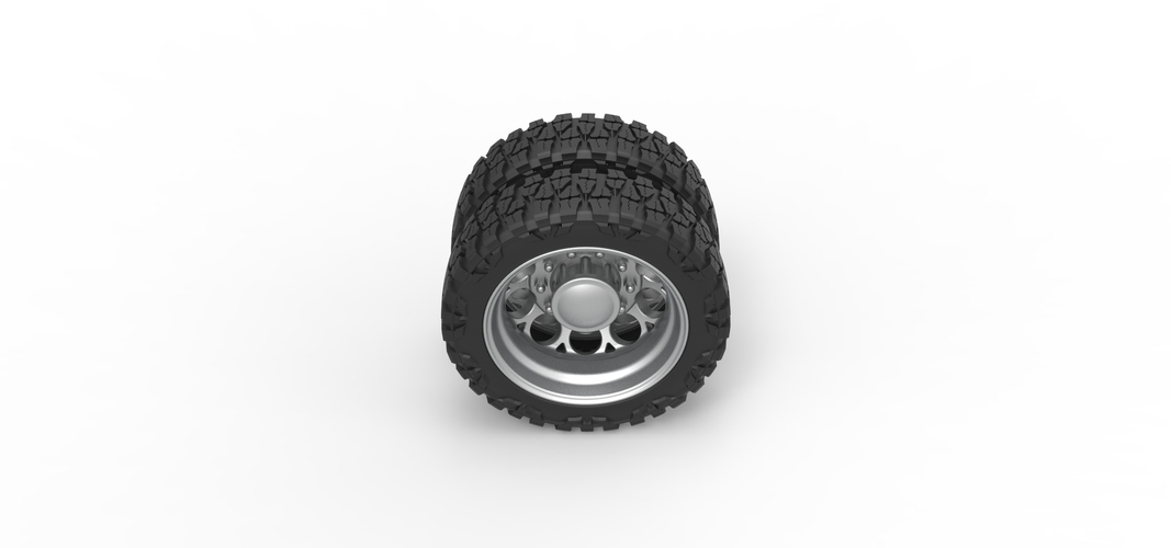 Rear semi wheel for pickup Version 6 Scale 1:25 3D Print 524271