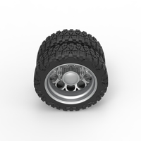 Rear semi wheel for pickup Version 6 Scale 1:25 - Thumbnail 6