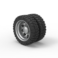 Rear semi wheel for pickup Version 6 Scale 1:25 - Thumbnail 7