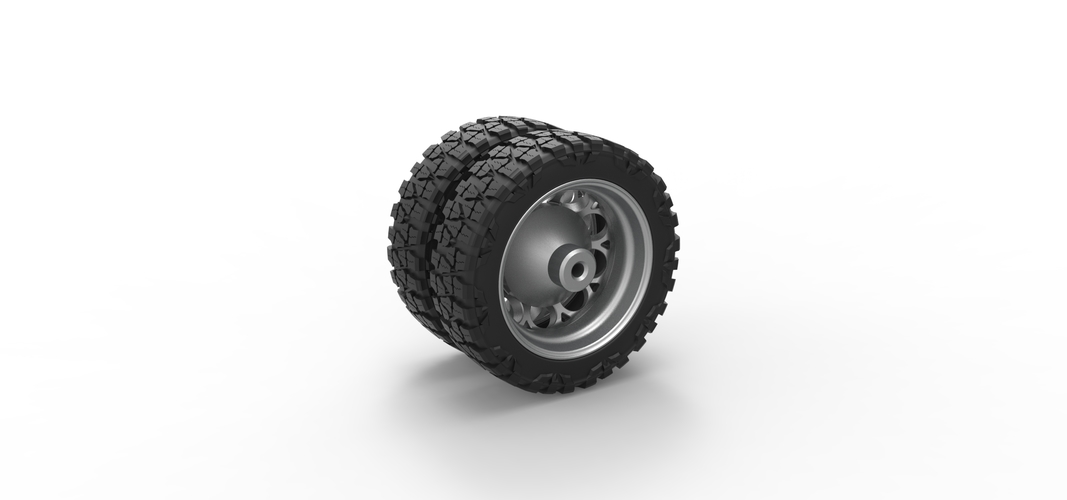 Rear semi wheel for pickup Version 6 Scale 1:25 3D Print 524273