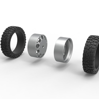 Rear semi wheel for pickup Version 6 Scale 1:25 - Thumbnail 9