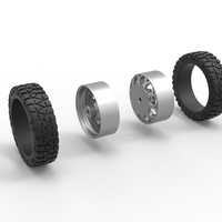 Rear semi wheel for pickup Version 6 Scale 1:25 - Thumbnail 10