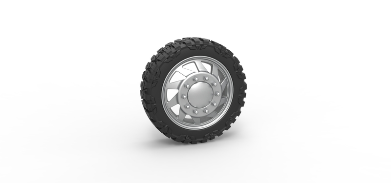 Front semi wheel for pickup Version 7 Scale 1:25