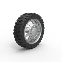 Front semi wheel for pickup Version 7 Scale 1:25 - Thumbnail 2