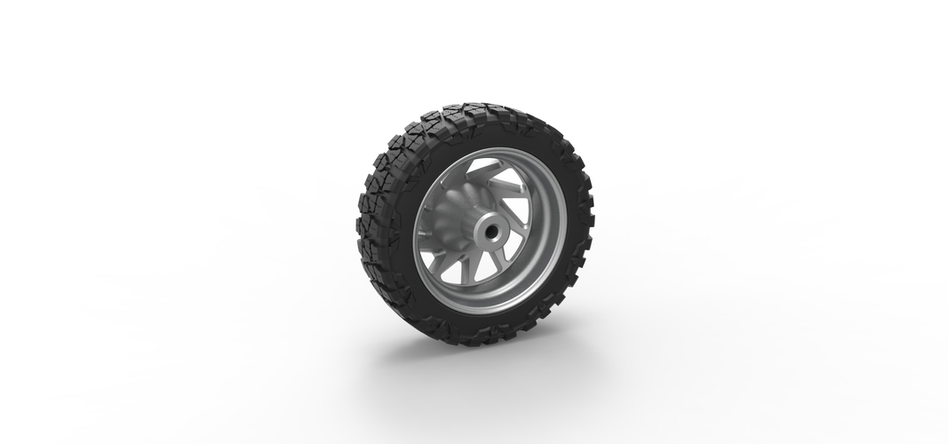 Front semi wheel for pickup Version 7 Scale 1:25 3D Print 524293