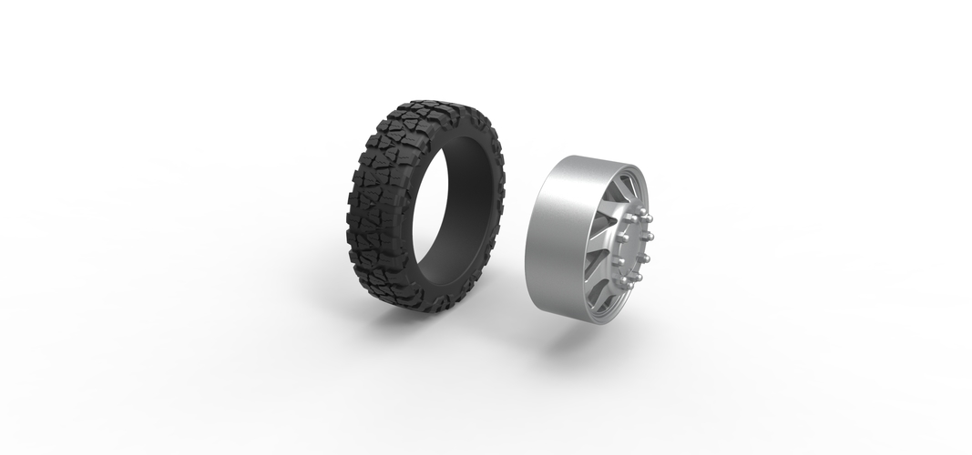 Front semi wheel for pickup Version 7 Scale 1:25 3D Print 524294