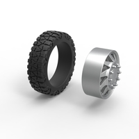 Front semi wheel for pickup Version 7 Scale 1:25 - Thumbnail 9