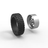 Front semi wheel for pickup Version 7 Scale 1:25 - Thumbnail 10
