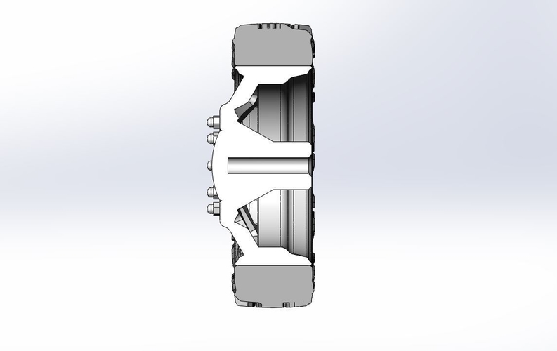 Front semi wheel for pickup Version 7 Scale 1:25 3D Print 524296