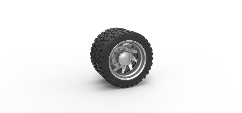 Rear semi wheel for pickup Version 7 Scale 1:25