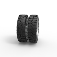 Rear semi wheel for pickup Version 7 Scale 1:25 - Thumbnail 3